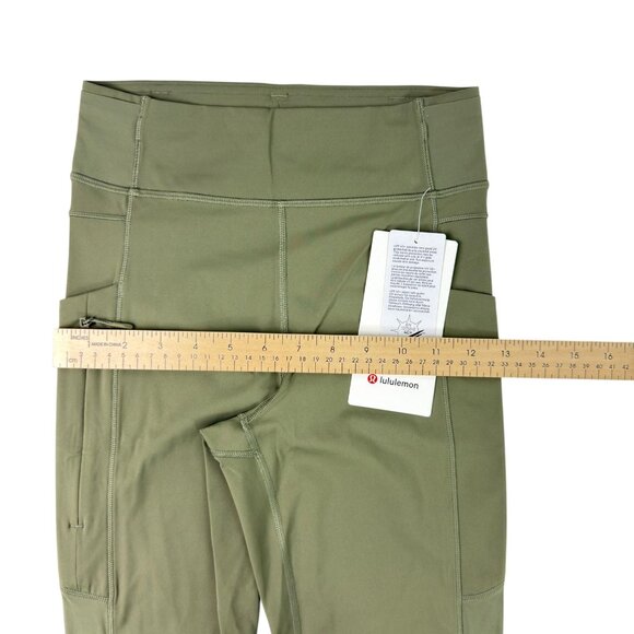 Lululemon Fast and Free HR Tight 25” Army Green Women’s Size 6 NWT Reflective - Picture 14 of 16